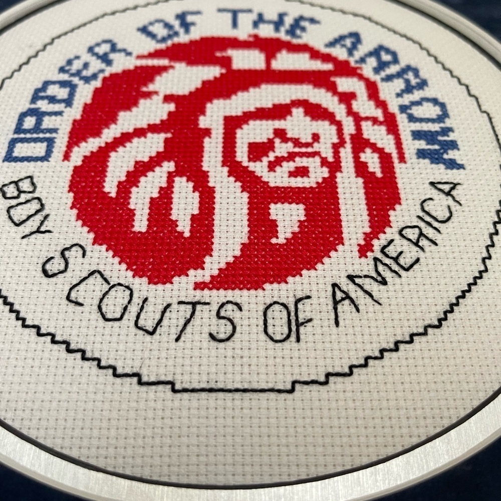 Boy Scouts Of America Order Of The Arrow - Framed Needlepoint - Picture 4 of 5